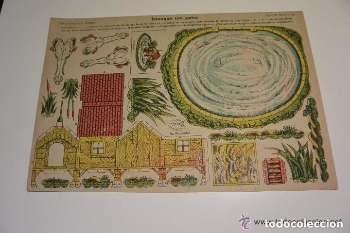 Coleccionismo recortables: RECORTABLE ESTANQUE CON PATOS EDICIONES LA TIJERA - Foto 1