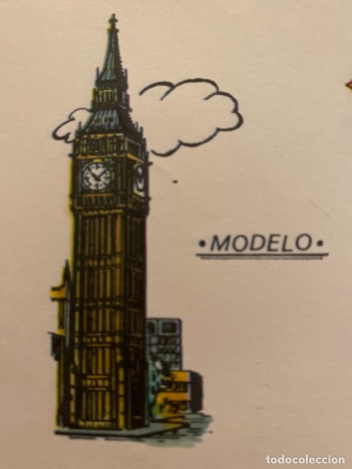 Coleccionismo recortables: Recortable Roma 39 cm x 26 cm serie naranja edificios 7 torre Big beng - Foto 2