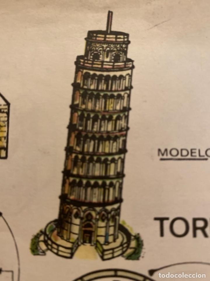 Coleccionismo recortables: Recortable Roma 39 cm x 26 cm serie naranja edificios 8 Torre de Pisa - Foto 2