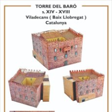 Coleccionismo Recortables: MAQUETA RECORTABLE DE LA ” TORRE DEL BARÓ ” EN VILADECANS ( BARCELONA - CATALUNYA )