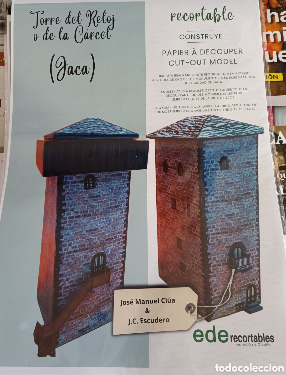 Coleccionismo recortables: Recortable de la Torre de la c&aacute;rcel Jaca - Foto 1