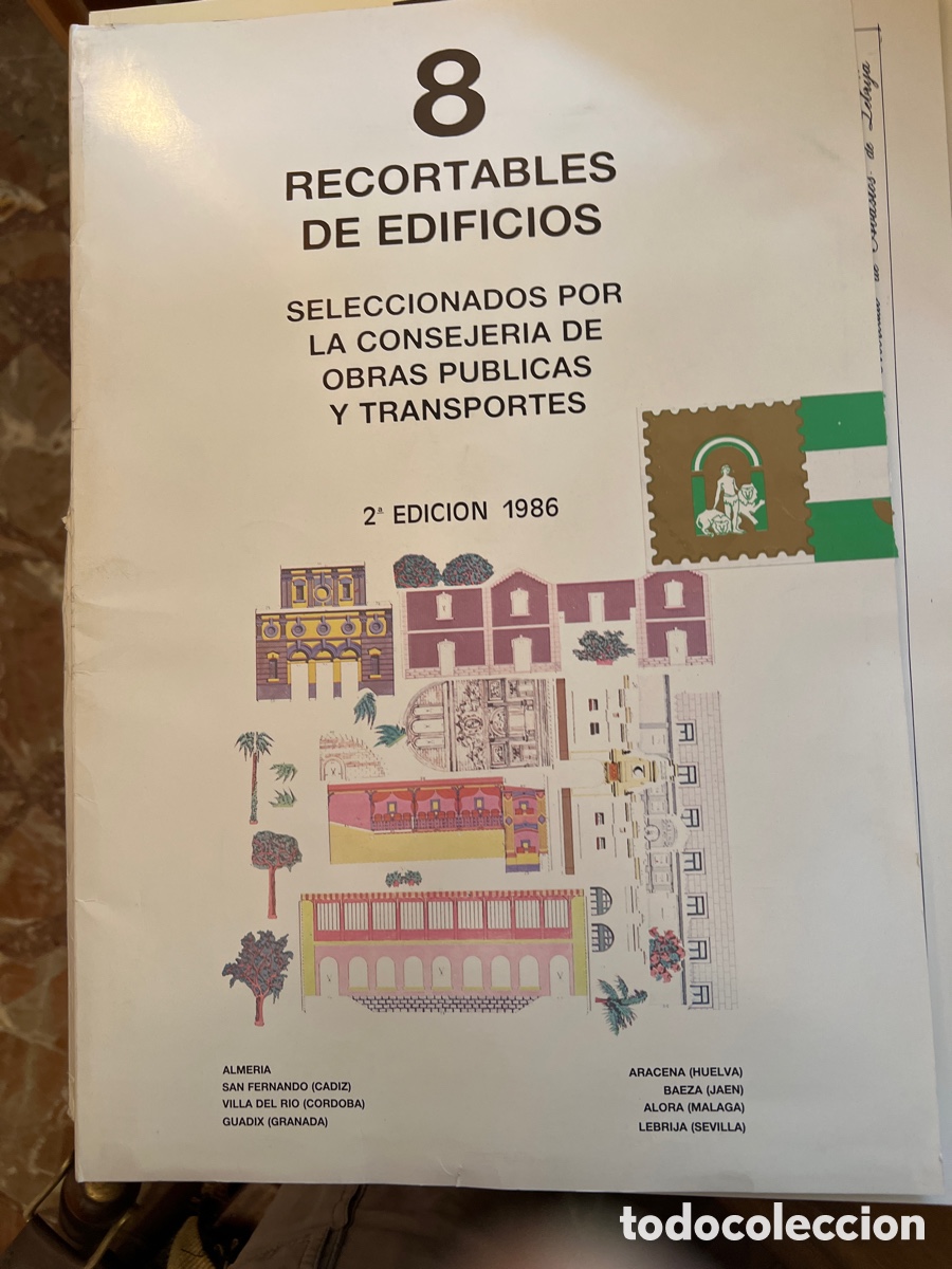 Coleccionismo recortables: 8 Recortables de Edificios Junta de Andalucia 1986 - Foto 1