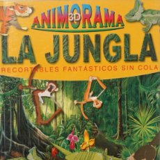 Coleccionismo Recortables: LIBRO CON RECORTABLES DE 6 ANIMALES DE LA JUNGLA + DECORADO PANORÁMICO. Lote 401570684