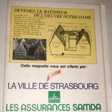 Coleccionismo Recortables: MAQUETA RECORTABLE DE L'OEUVRE NOTRE-DAME DE STRASBOURG. Lote 401671839