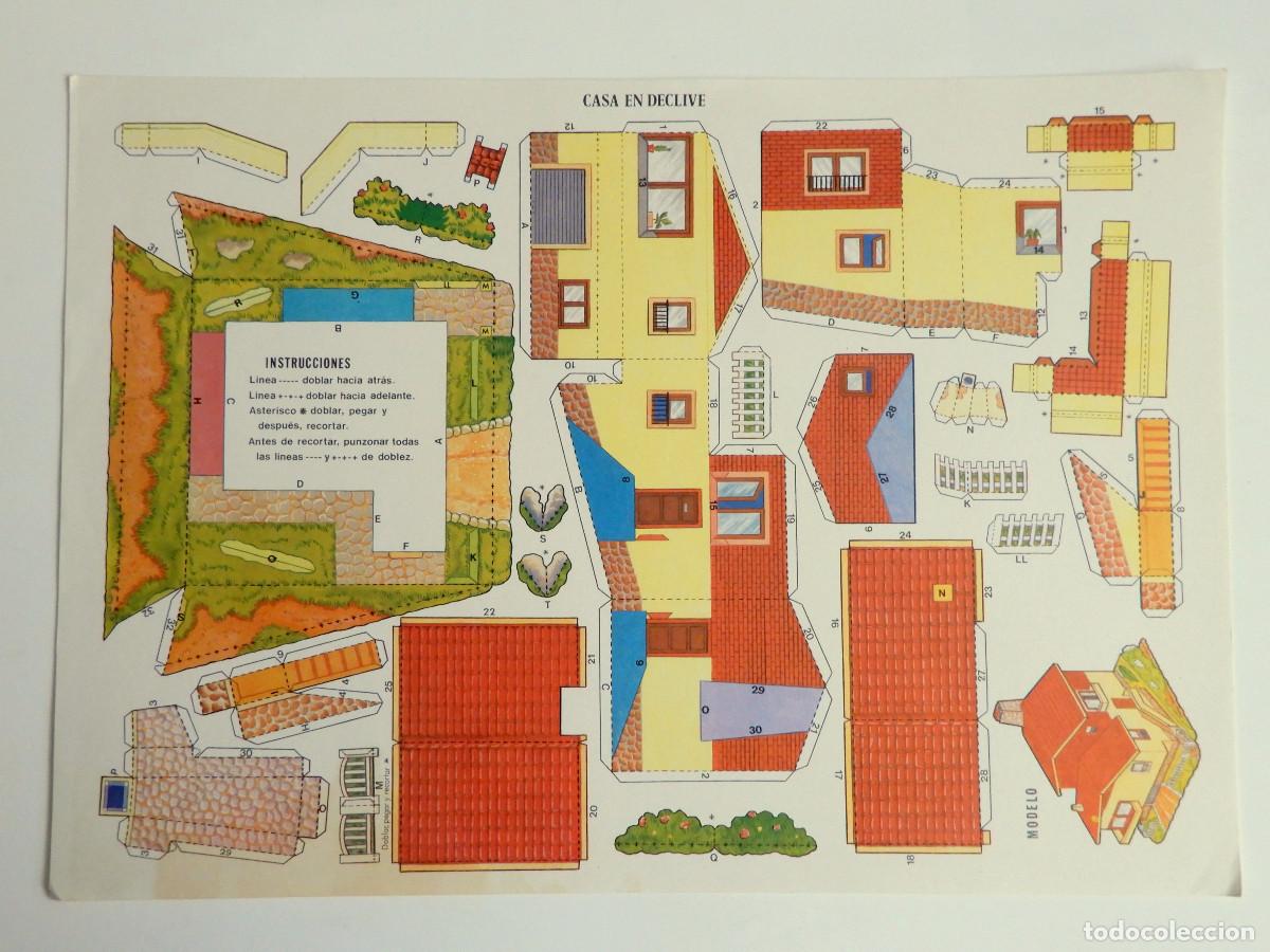 Coleccionismo recortables: RECORTABLE CASA EN DECLIVE - &iquest;MANUALIDADES INSTRUCTIVAS ORBE 1978? - Foto 1