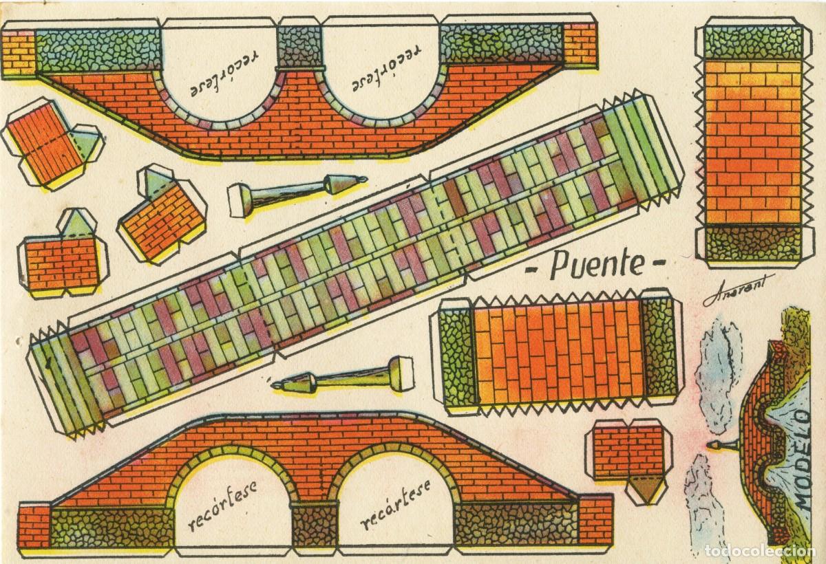 Coleccionismo recortables: ANTIGUO RECORTABLE &rdquo;PUENTE&rdquo; - Foto 1