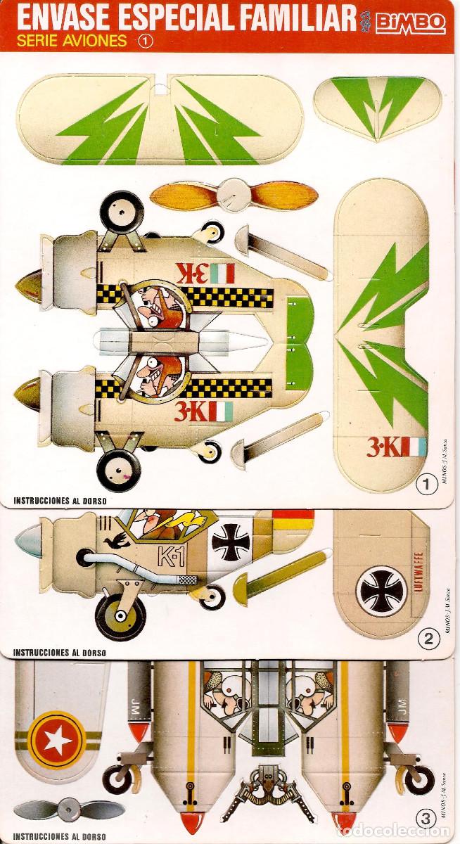 Coleccionismo recortables: Tres Recortables Bimbo. Aviones - Foto 1