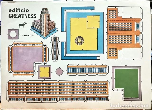 Coleccionismo recortables: RECORTABLES BRUGUERA - EDIFICIO GREATNESS - BARCELONA 1962 - RECO-388 - Foto 1