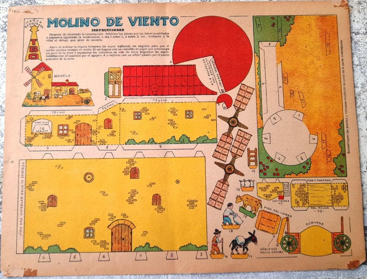 Coleccionismo recortables: TBO RECORTABLE &rdquo;MOLINO DE VIENTO&rdquo; - Foto 1
