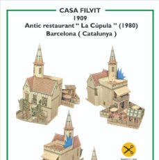 Coleccionismo Recortables: MAQUETA RECORTABLE DE LA CASA FILVIT( MODERNISMO - BARCELONA ) RESTAURANTE LA CÚPULA