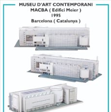 Coleccionismo Recortables: MAQUETA RECORTABLE DEL MUSEO DE ARTE CONTEMPORANEO DE BARCELONA ( MACBA )