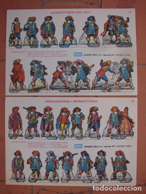 Coleccionismo recortables: 2 RECORTABLES BOGA DE ESPADACHINES Y MOSQUETEROS B y MOSQUETEROS DEL REY E - Foto 1