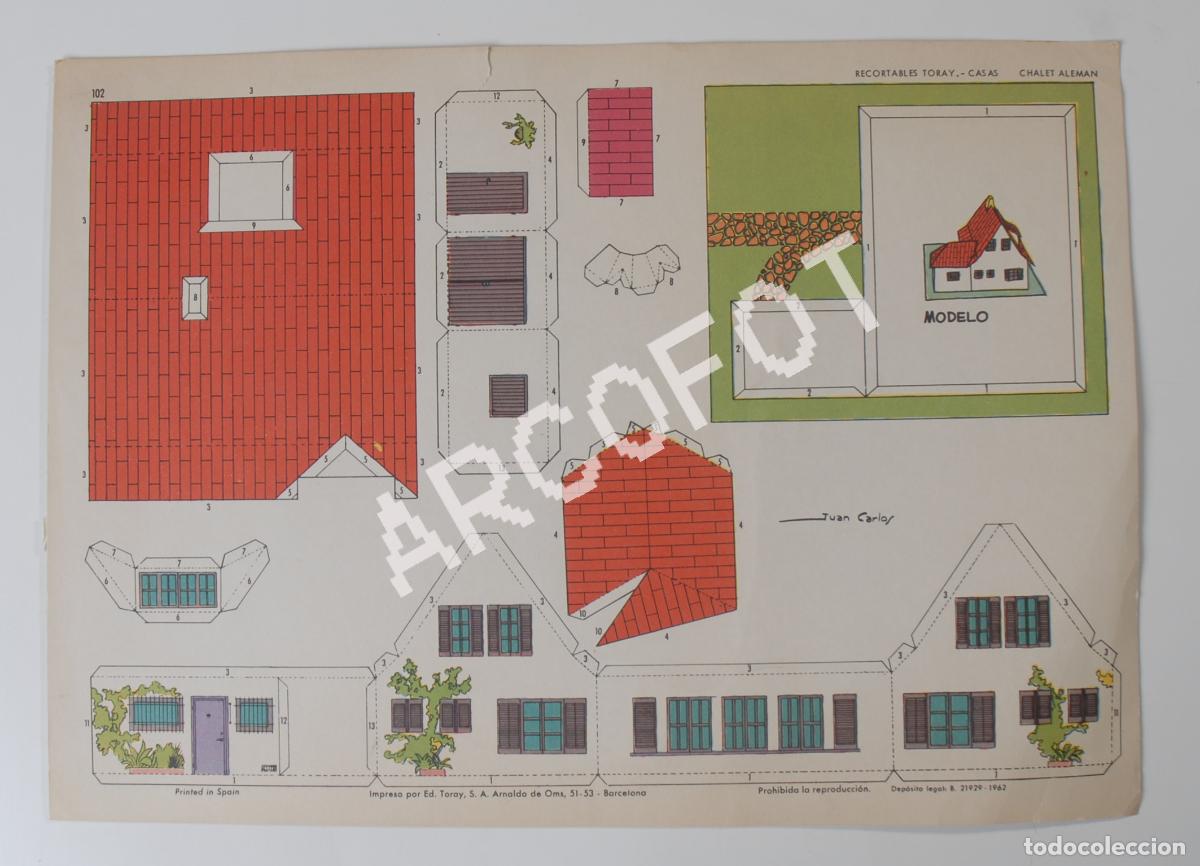 Coleccionismo recortables: RECORTABLES TORAY - CASAS - CHALET ALEM&Aacute;N - 102 - Foto 1