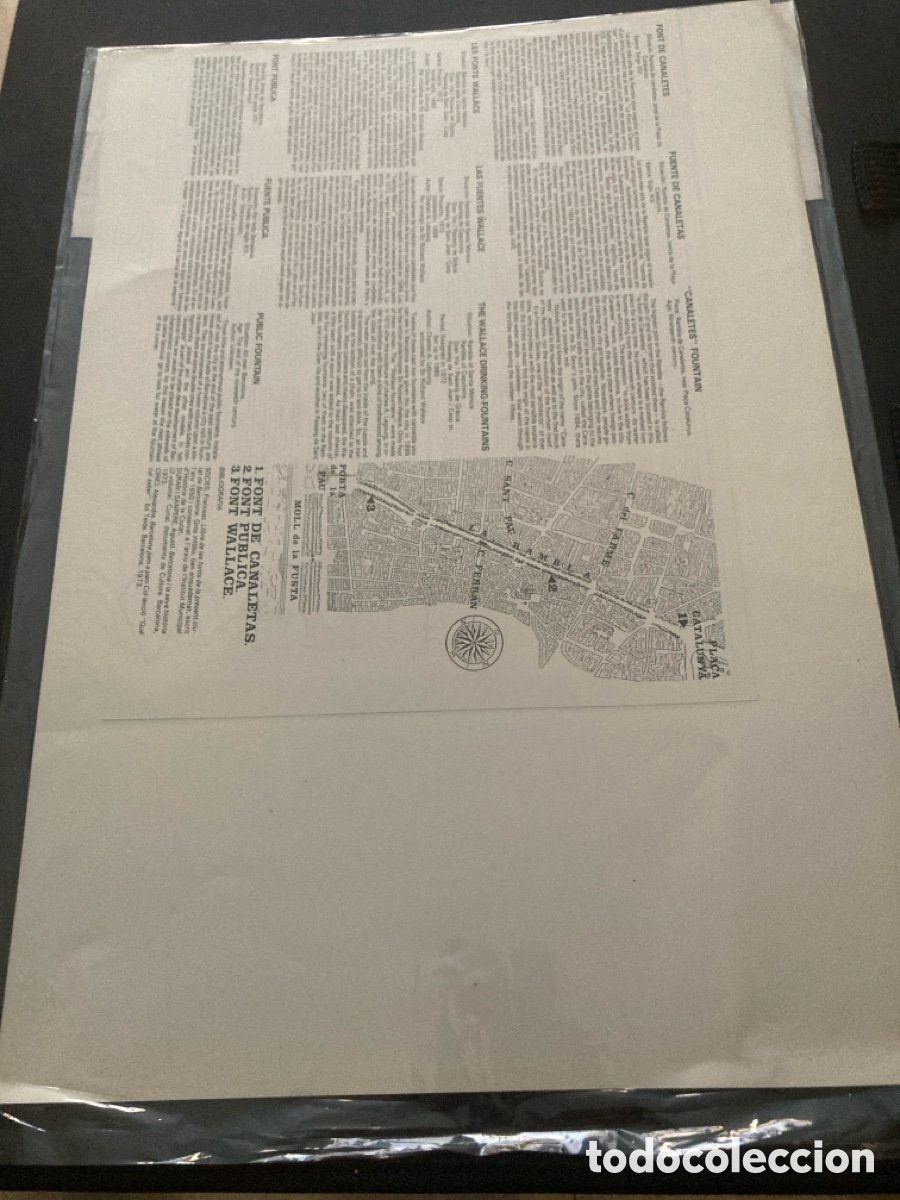 Coleccionismo recortables: Recortable fonts de la Rambla de Barcelona - Foto 2