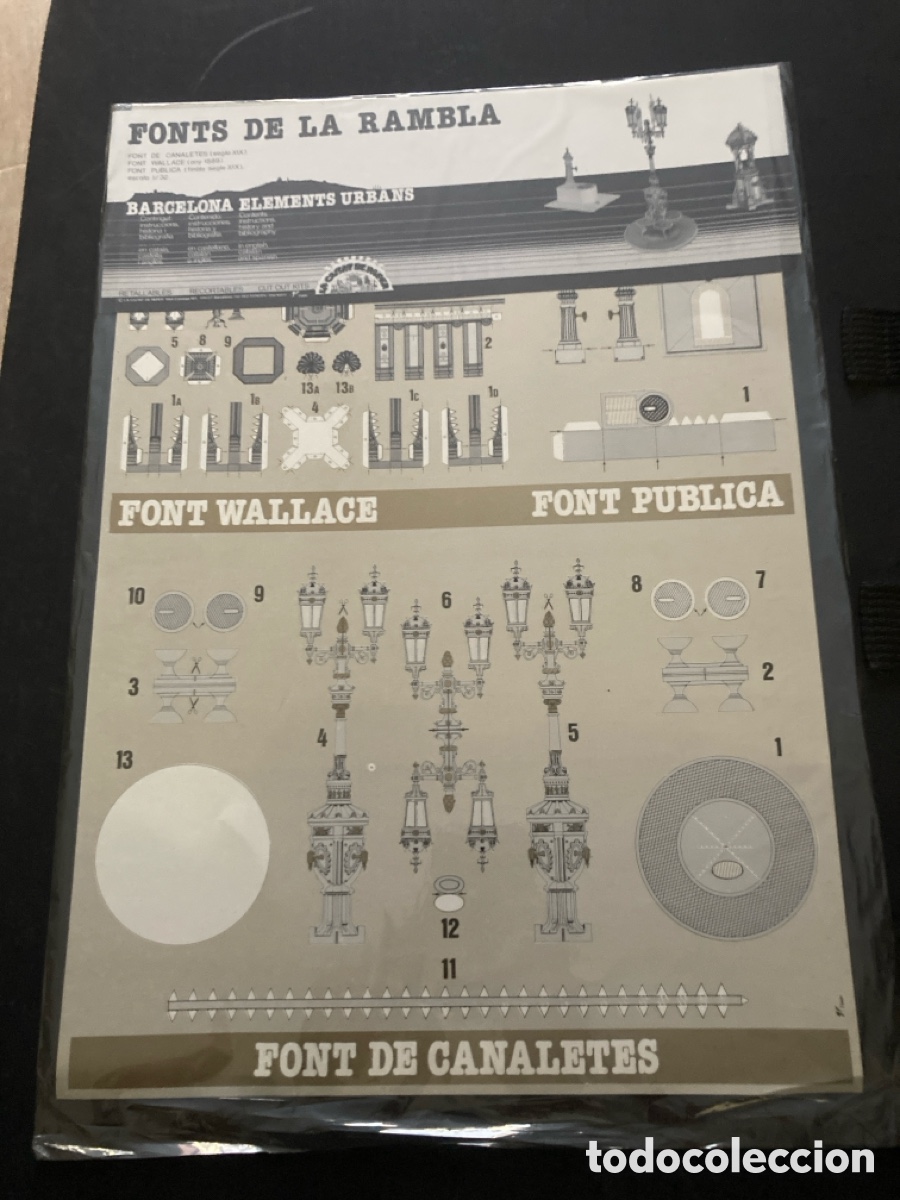 Coleccionismo recortables: Recortable fonts de la Rambla de Barcelona - Foto 1