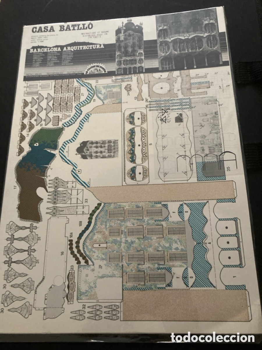 Coleccionismo recortables: Recortable casa Batllo Gaudi Barcelona - Foto 1