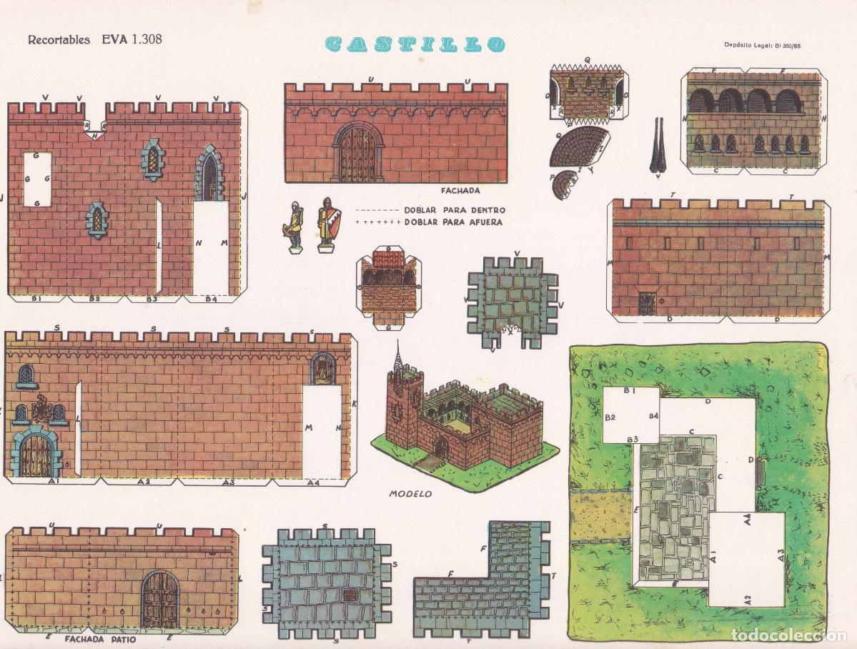 Coleccionismo recortables: RECORTABLES EVA - 1308. CASTILLO - Foto 1