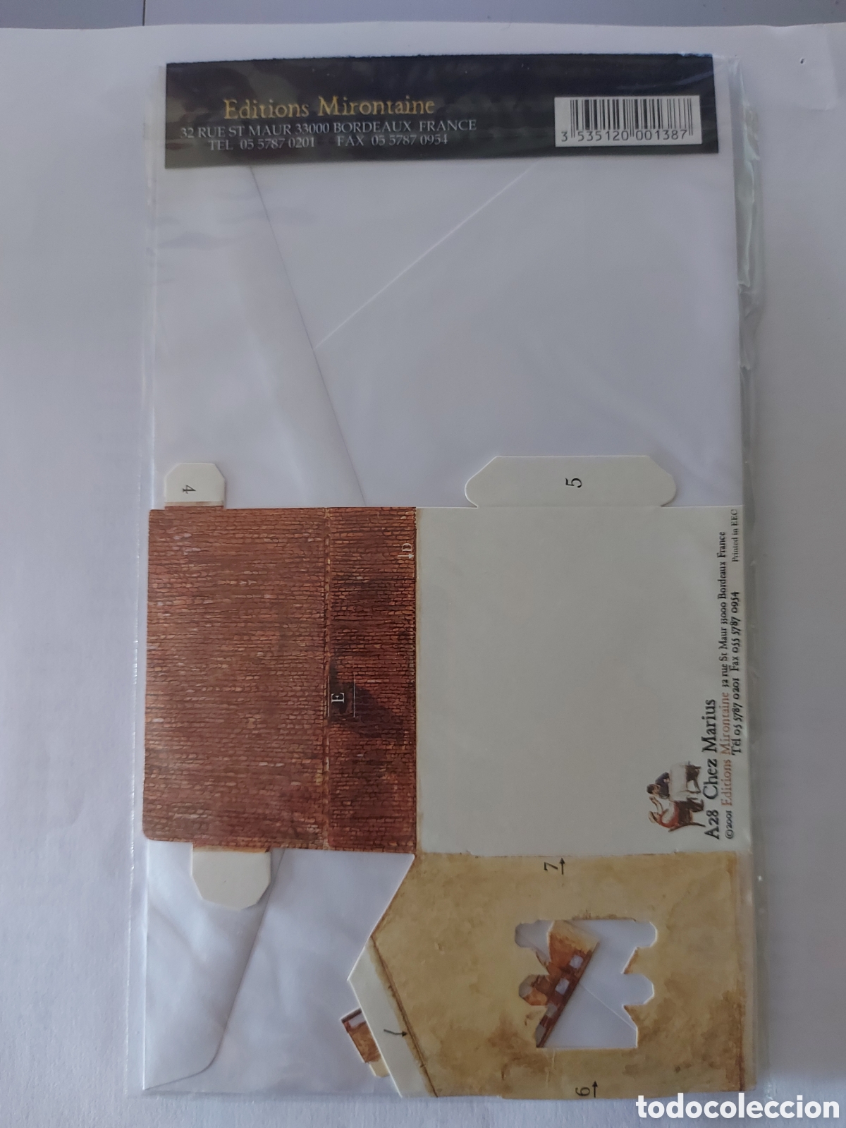Coleccionismo recortables: CARTA MAQUETA CHEZ MARIUS - Foto 2