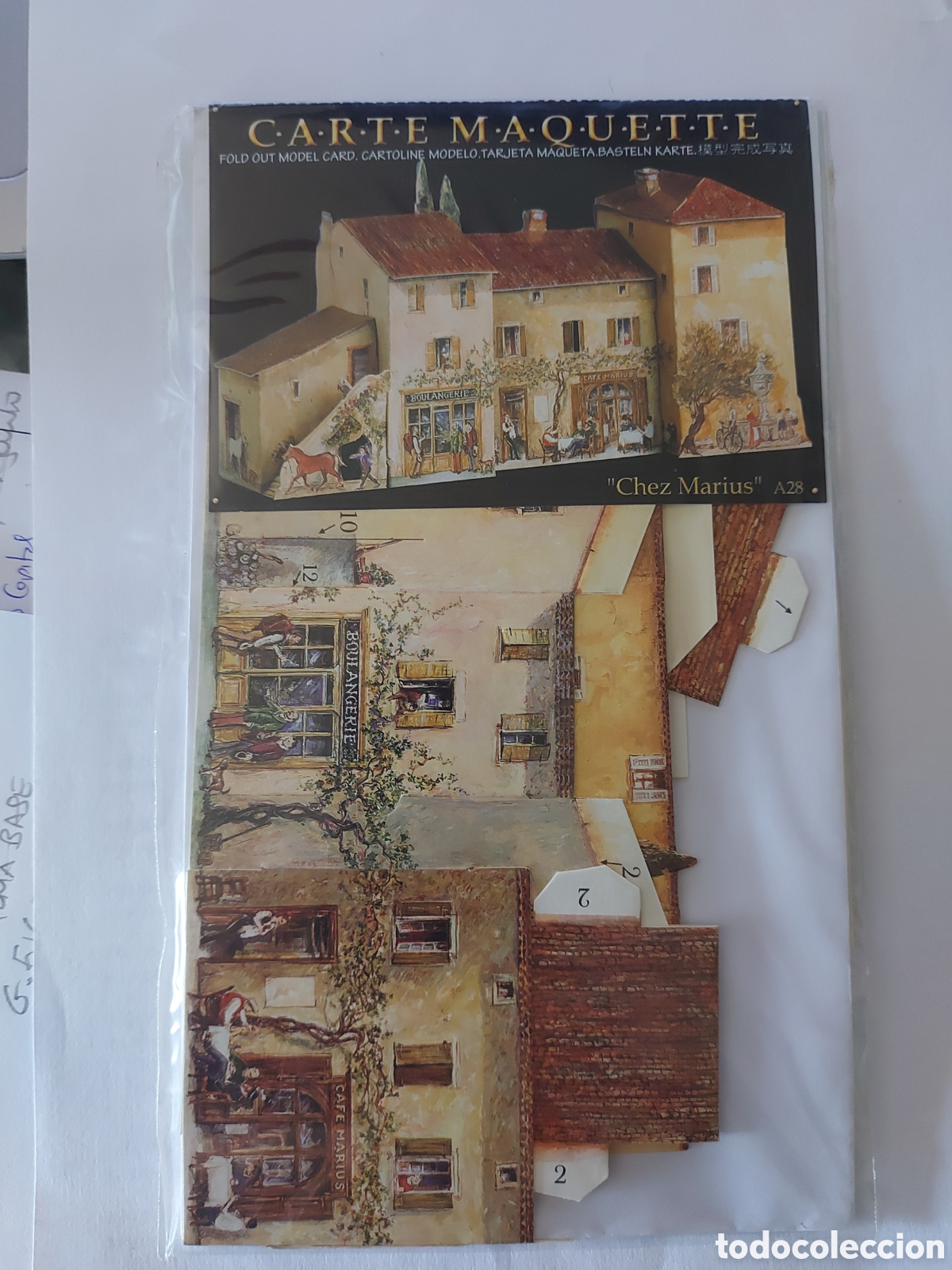 Coleccionismo recortables: CARTA MAQUETA CHEZ MARIUS - Foto 1