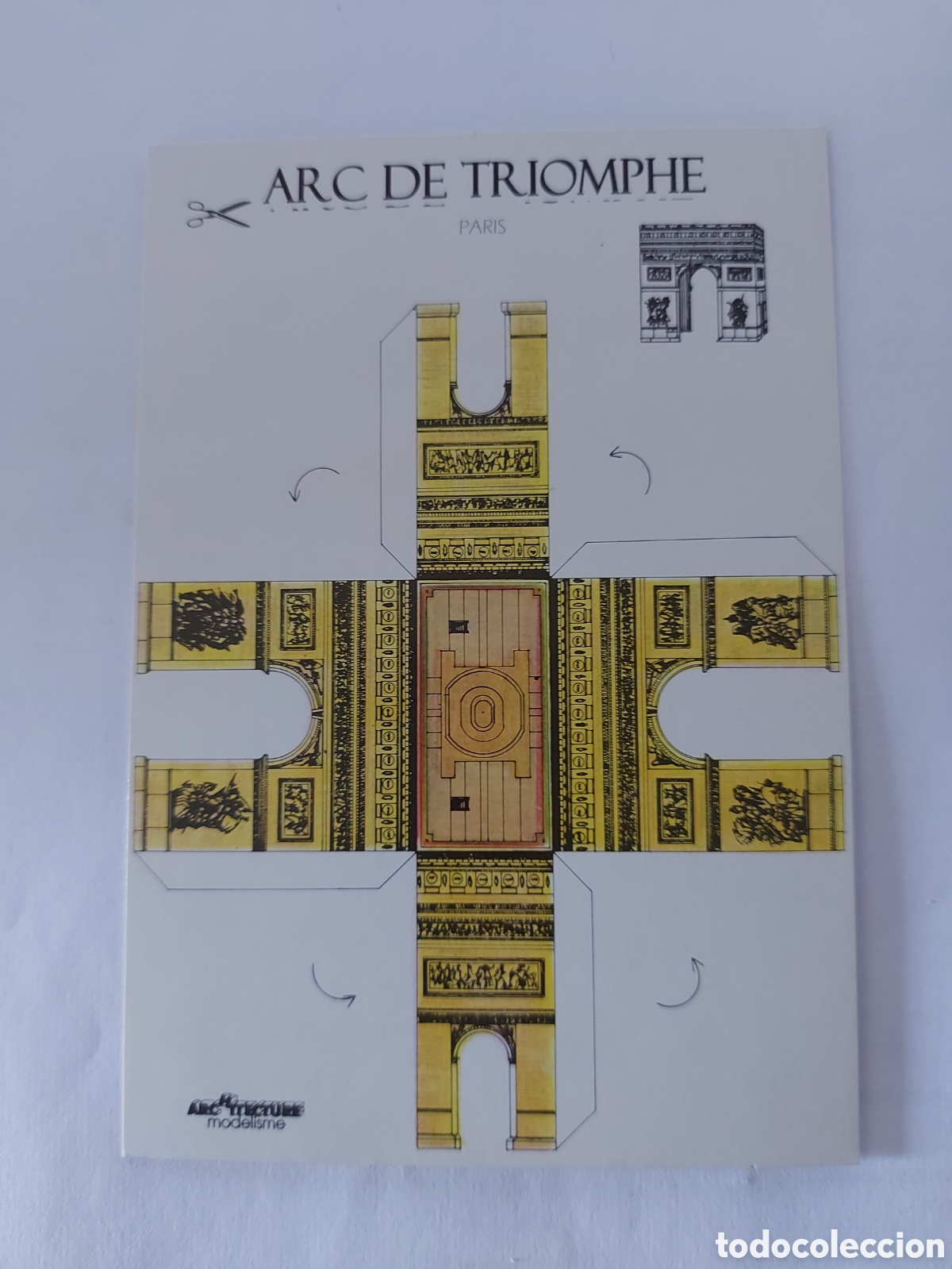 Coleccionismo recortables: POSTAL RECORTABLE ARC DE TRIOMPHE PARIS - Foto 1