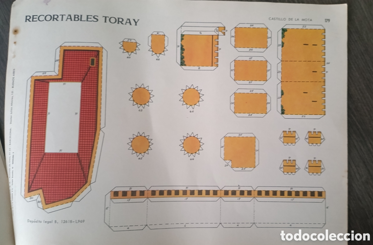 Coleccionismo recortables: Recortables Toray Castillo de la Mota - Foto 2