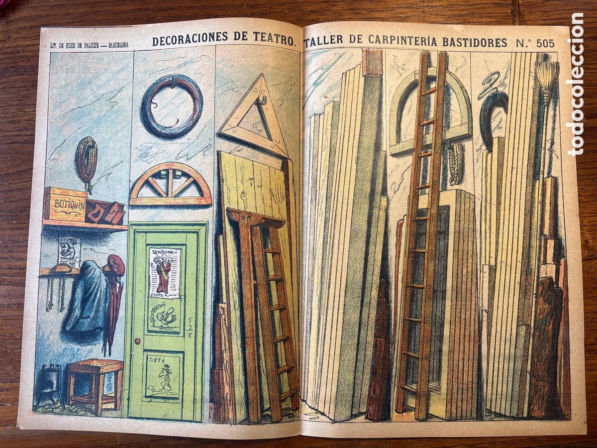 Coleccionismo Recortables: DECORACIONES DE TEATRO TALLER DE CARPINTER&Iacute;A N 505 PALUZIE