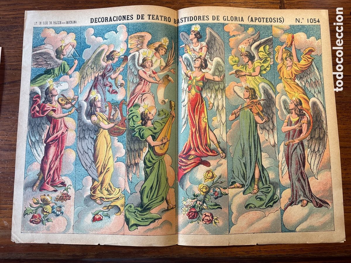 Coleccionismo Recortables: DECORACIONES DE TEATRO BASTIDORES DE GLORIA APOTEOSIS N 1054 PALUZIE