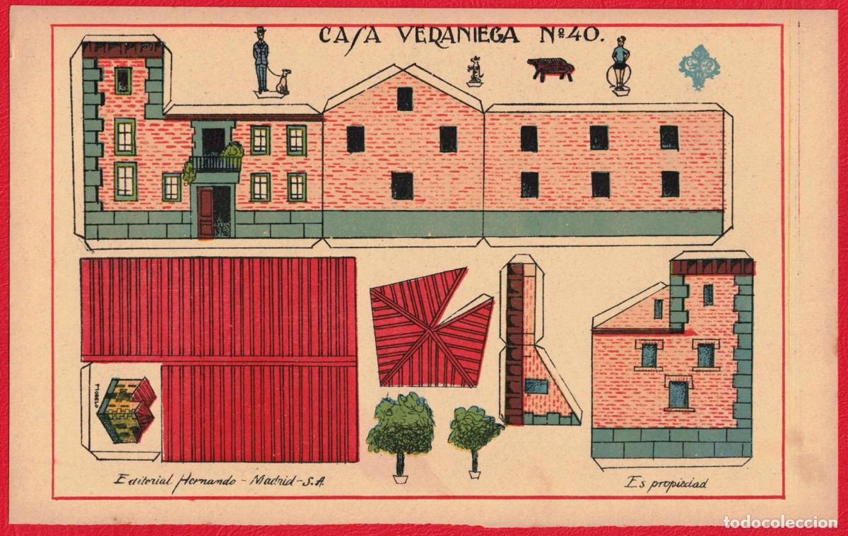 Coleccionismo Recortables: CASA VERANIEGA - EDITORIAL HERNANDO S.A. MADRID - ANTIGUO RECORTABLE ORIGINAL
