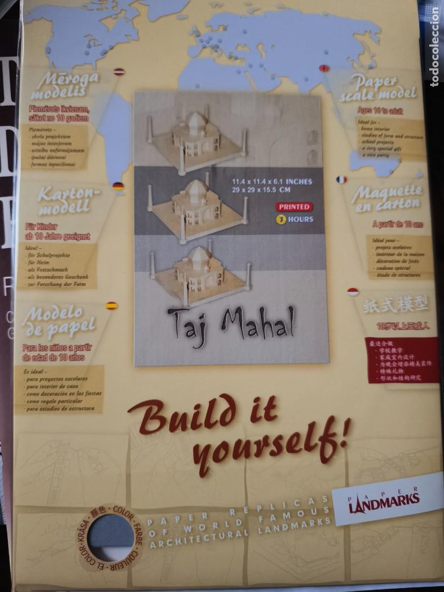 Coleccionismo Recortables: Taj Mahal. Recortable. Paper Landmarks.