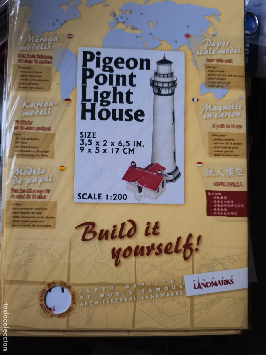 Coleccionismo Recortables: Pigeon Point, faro. Recortable. Paper Landmarks