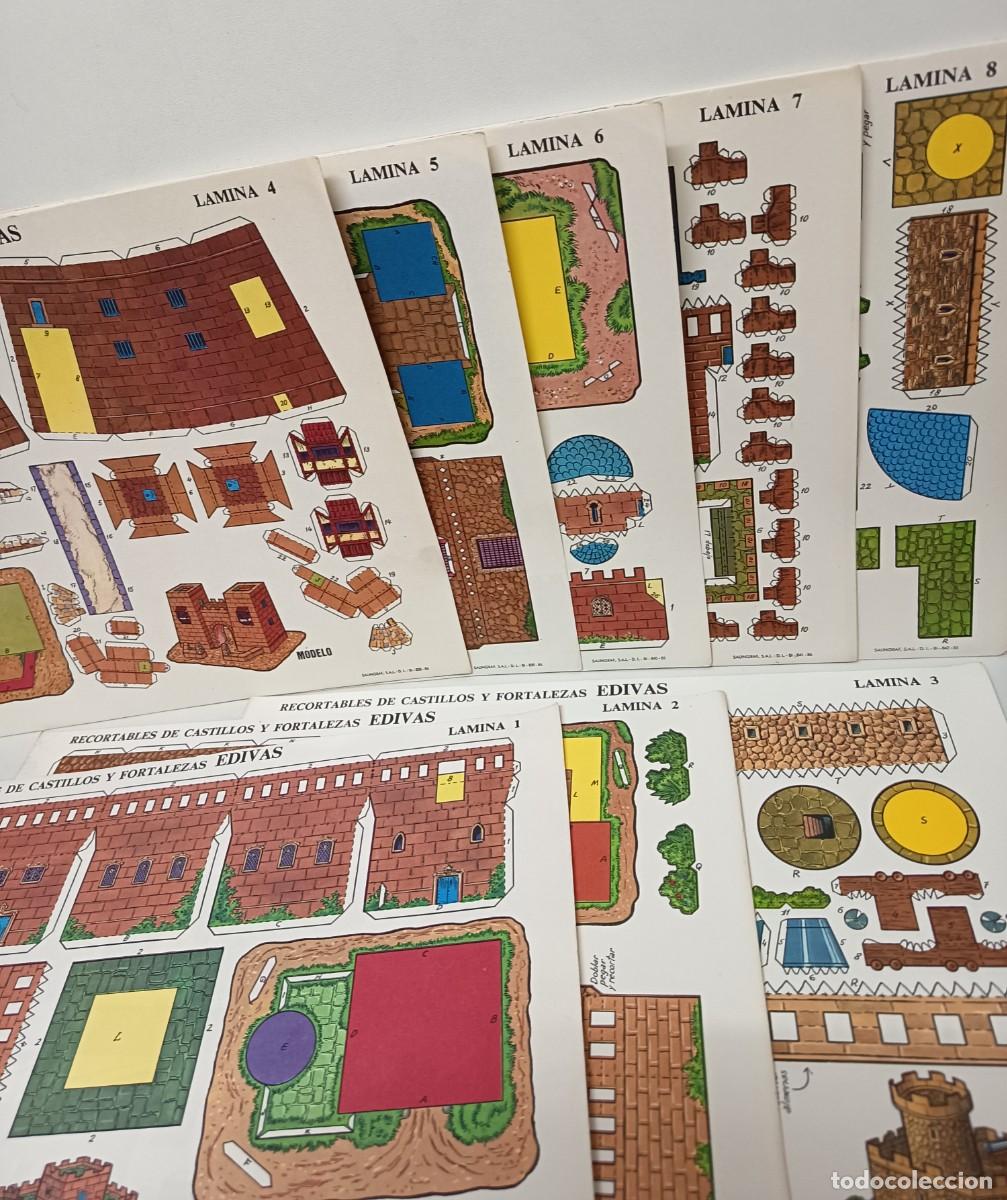 Coleccionismo Recortables: Construcciones RECORTABLES EDIVAS - CASTILLOS Y FORTALEZAS - 8 L&Aacute;MINAS. Salingraf 1985 Barcelona