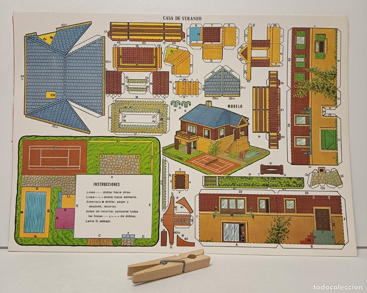 Coleccionismo Recortables: CASA DE VERANEO. Construcciones EDIVAS. Recortables.