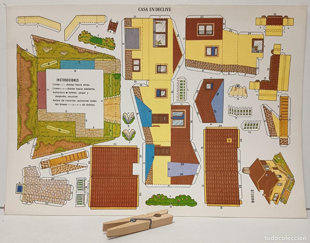 Coleccionismo Recortables: CASA EN DECLIVE. Construcciones Edivas. RECORTABLES