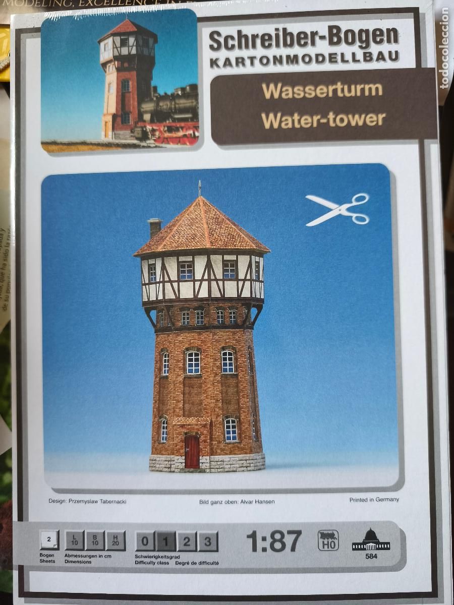 Coleccionismo Recortables: Water tower. Recortable. Schreiber Bogen