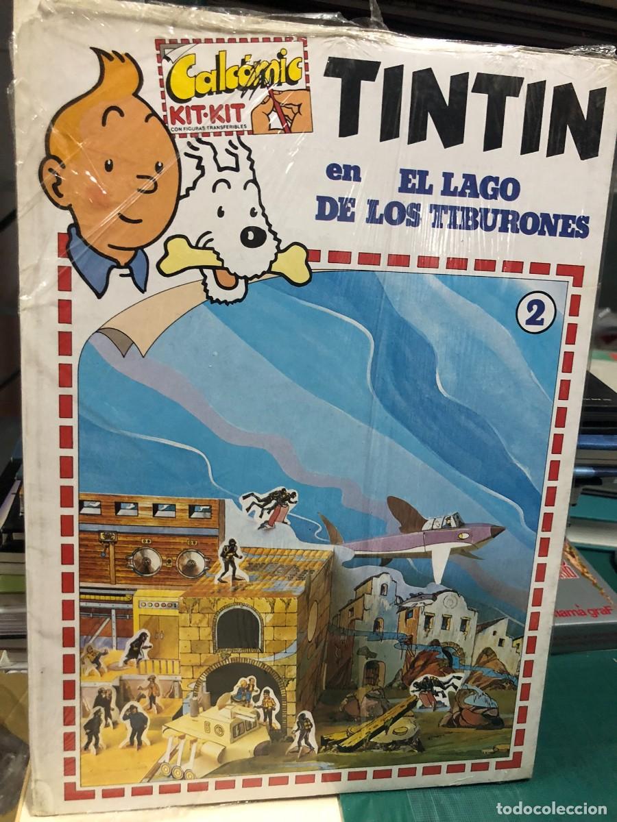 Coleccionismo Recortables: DIORAMA TINTIN EN EL LAGO DE LOS TIBURONES.