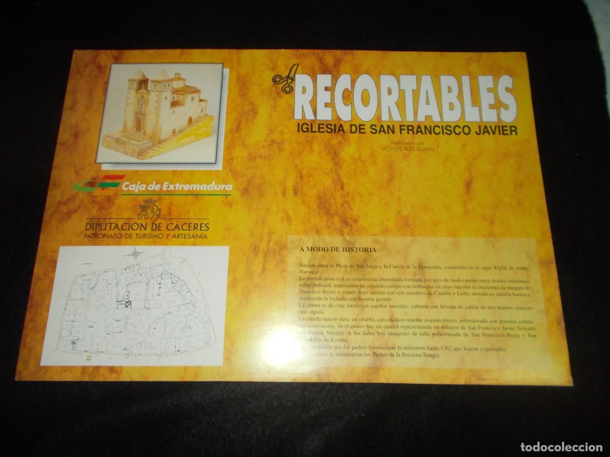 Coleccionismo recortables: RECORTABLES C&Aacute;CERES IGLESIA SAN FRANCISCO JAVIER. Caja Extremadura. Cuaderno Cartulina Recortable Mo