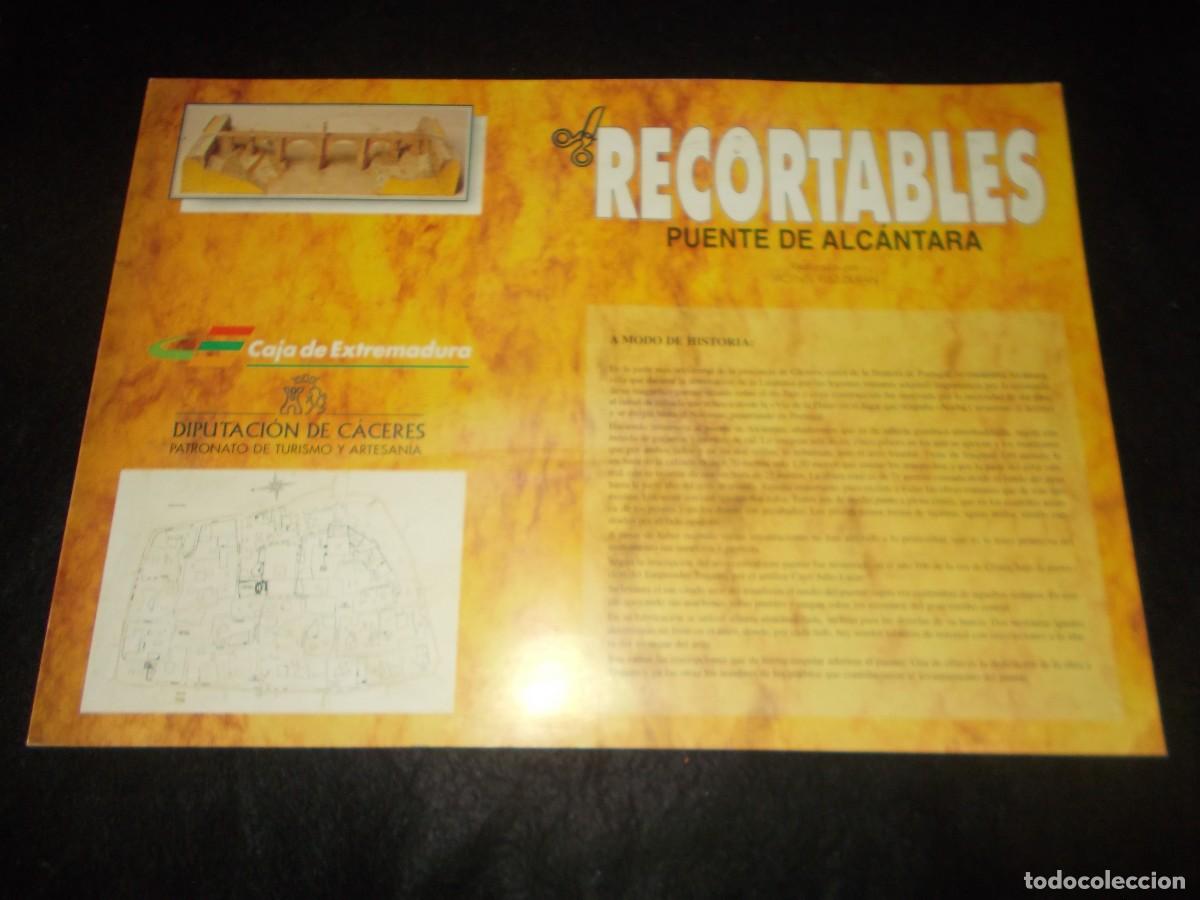 Coleccionismo recortables: RECORTABLES C&Aacute;CERES PUENTE DE ALC&Aacute;NTARA. Caja Extremadura. Cuaderno Cartulina Recortable Monumento