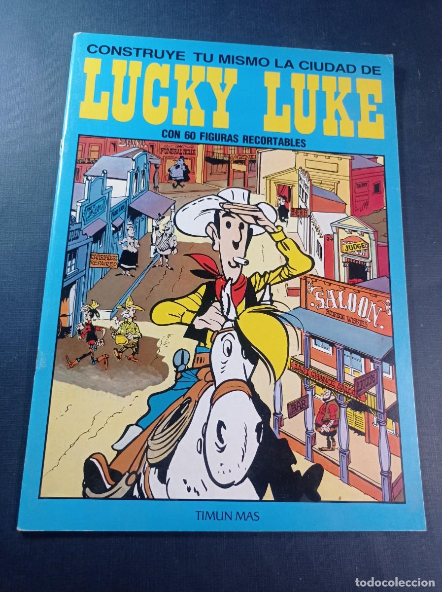 Coleccionismo recortables: CONSTRUYE TU MISMO LA CIUDAD DE LUCKY LUKE, CON 60 FIGURAS RECORTABLES. MORRIS. TIMUN MAS, 1985 ++++