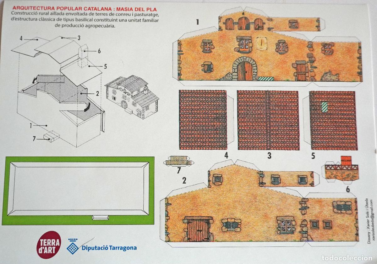 Coleccionismo recortables: MAQUETA RECORTABLE : ARQUITECTURA POPULAR CATALANA. MASIA DEL PLA