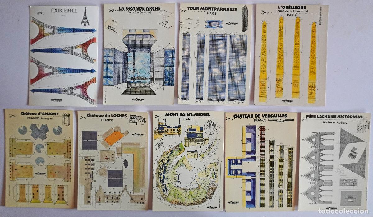 Colecionismo Recort&aacute;veis: 9 MAQUETAS RECORTABLES : MONUMENTOS DE FRANCIA