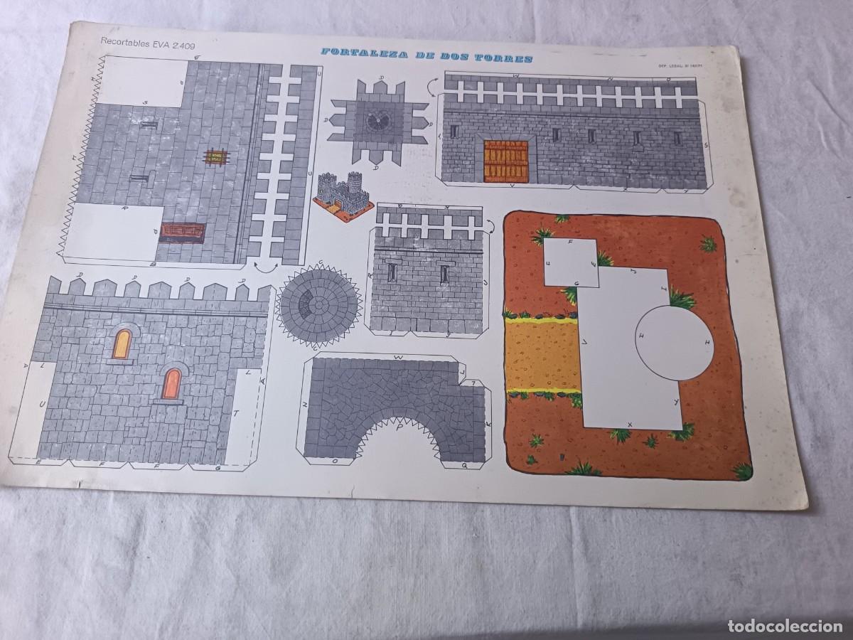 Colecionismo Recort&aacute;veis: Antigua Hoja de Recortable, EVA, Fortaleza de Dos Torres