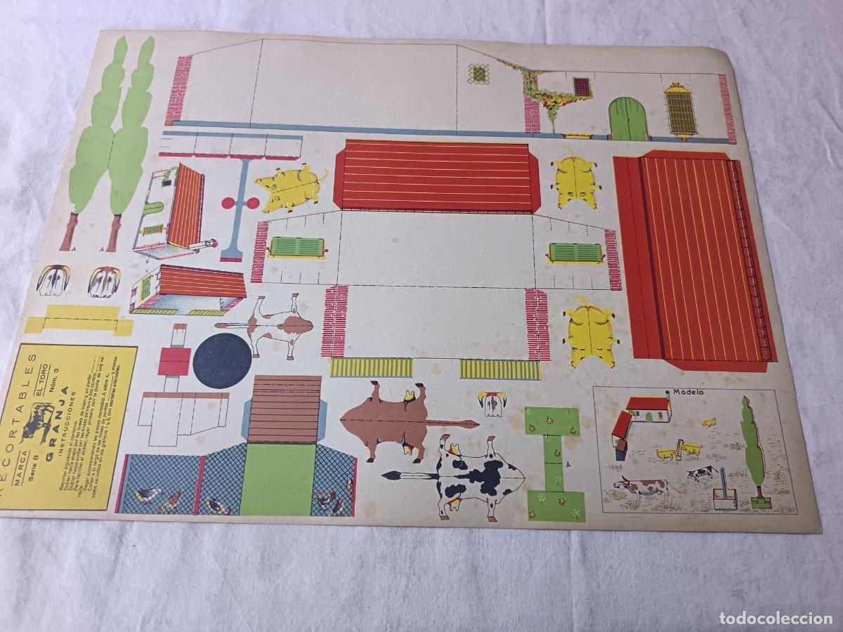Coleccionismo recortables: Antigua Hoja de Recortable, El Toro, Granja - Foto 1