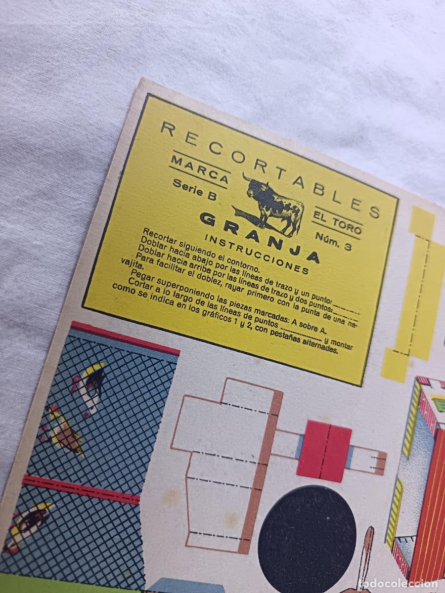 Coleccionismo recortables: Antigua Hoja de Recortable, El Toro, Granja - Foto 2