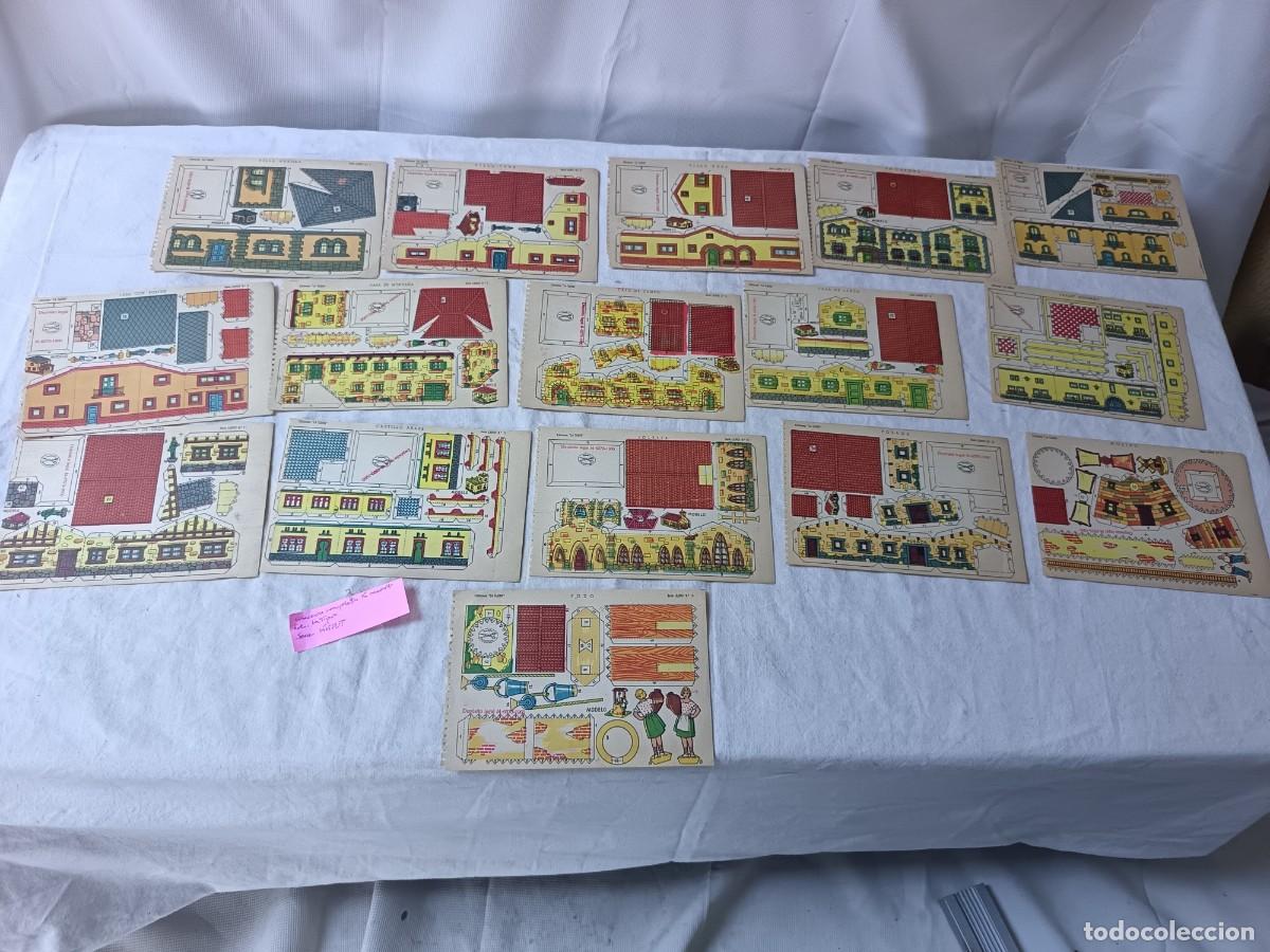 Coleccionismo recortables: Conjunto de Antiguos Recortables, colecci&oacute;n completa, La Tijera, serie Liliput, construcciones