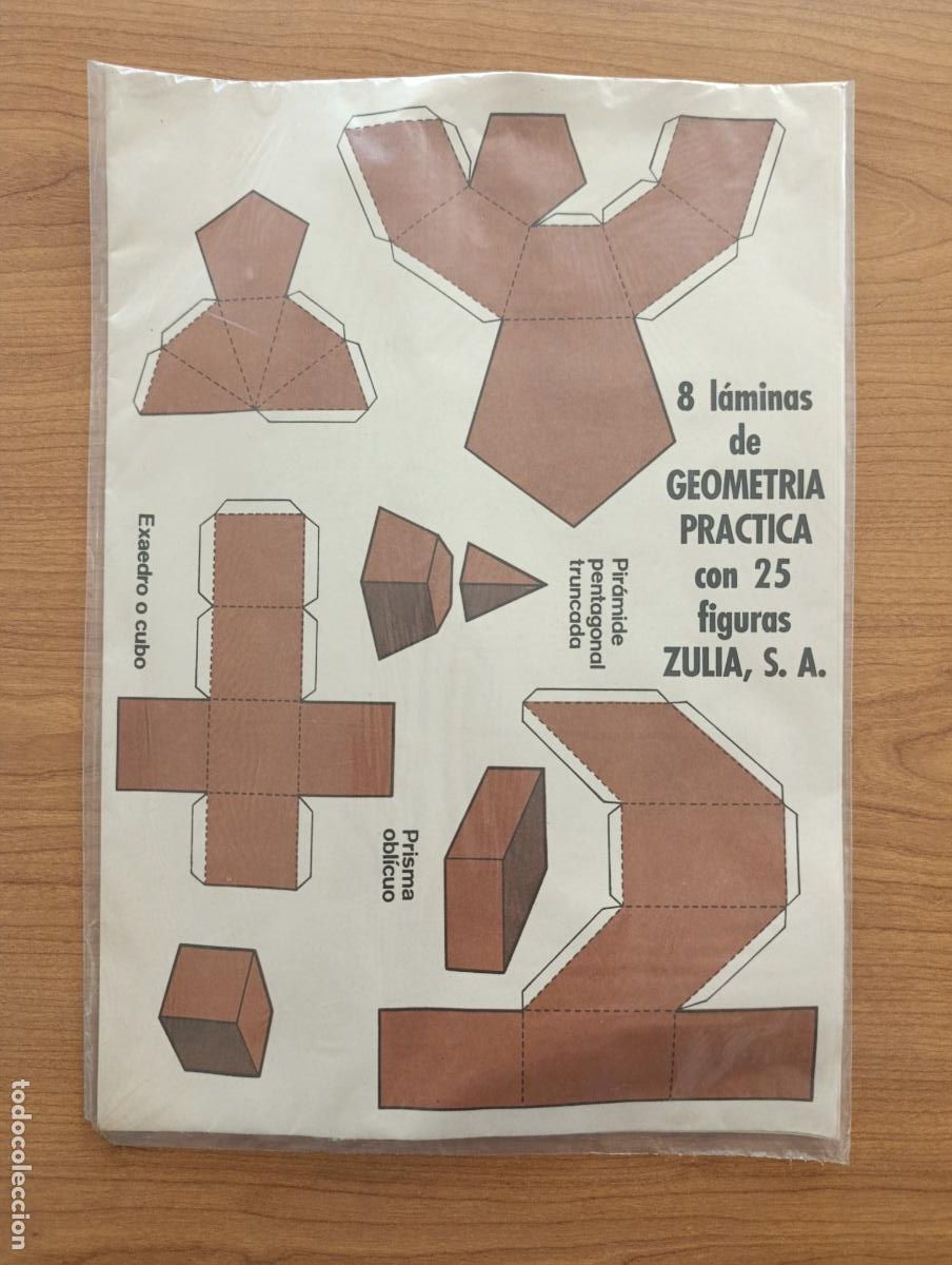 Coleccionismo recortables: RECORTABLES. COLECCI&Oacute;N 8 L&Aacute;MINAS DE GEOMETR&Iacute;A PR&Aacute;CTICA CON 25 FIGURAS. ZULIA, S A