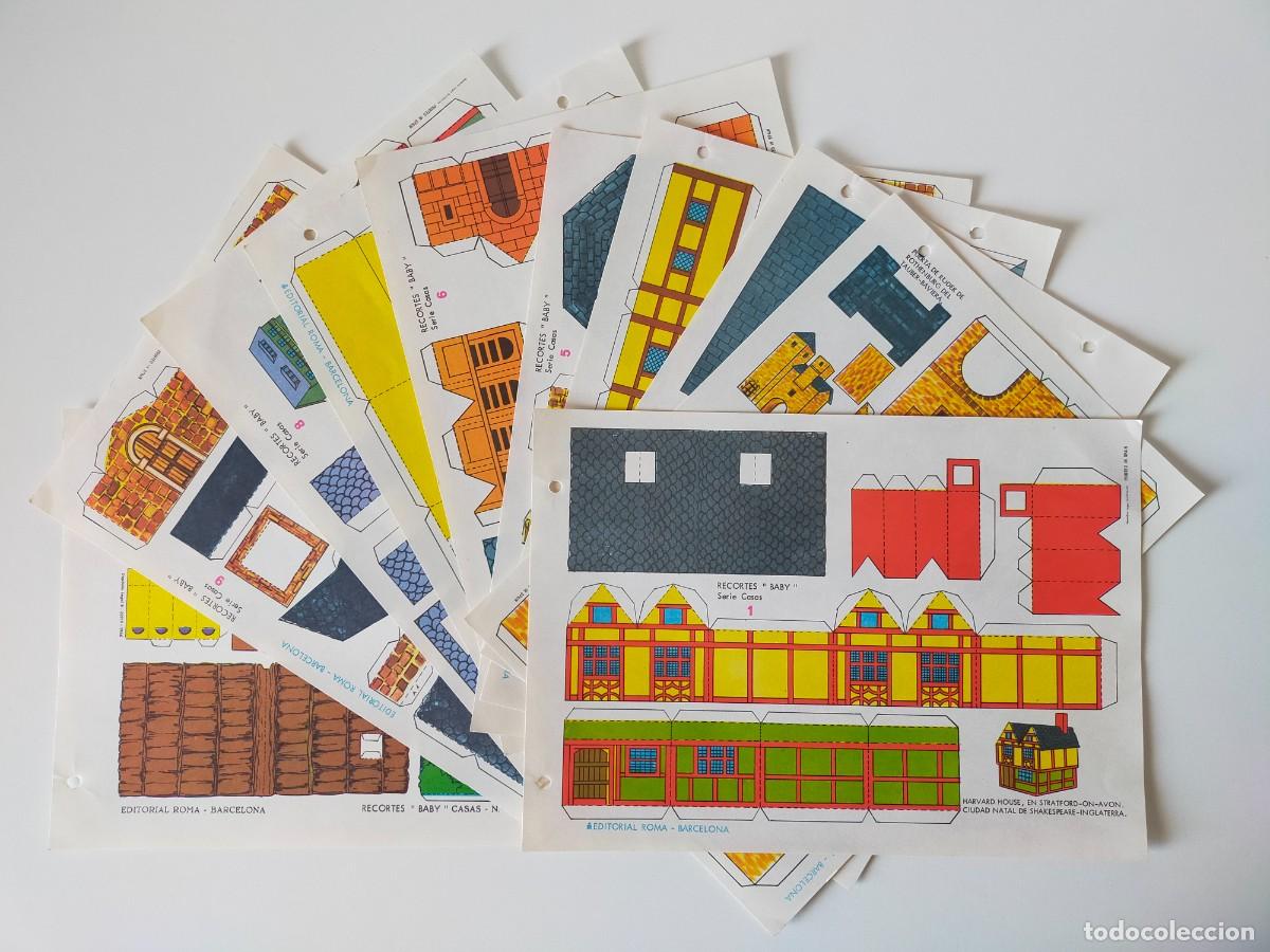 Coleccionismo recortables: Recortables: Recortes Baby CASAS - Colecci&oacute;n de 10 modelos distintos - Edit Roma 1970