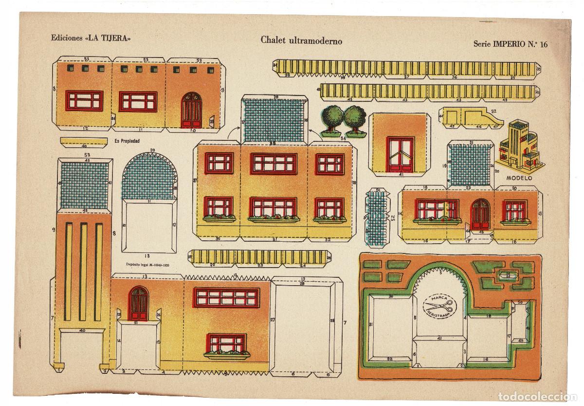 Coleccionismo recortables: CHALET ULTRAMODERNO, SERIE IMPERIO N.&ordm; 16. EDICIONES LA TIJERA.