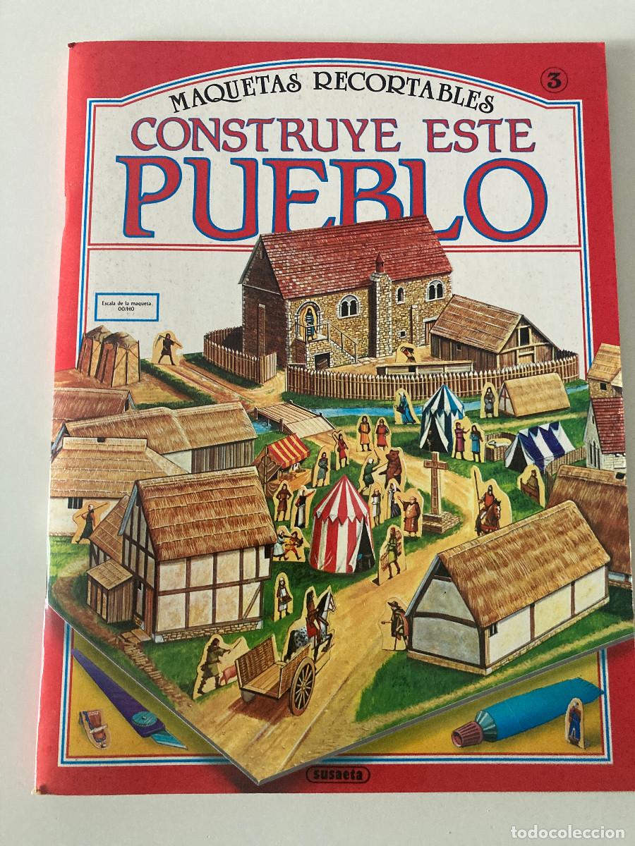 Coleccionismo recortables: Maqueta Recortable CONSTRUYE ESTE PUEBLO Medieval - Susaeta / Usborne (1989) Escala H0/00 - &iexcl;NUEVA&iexcl;