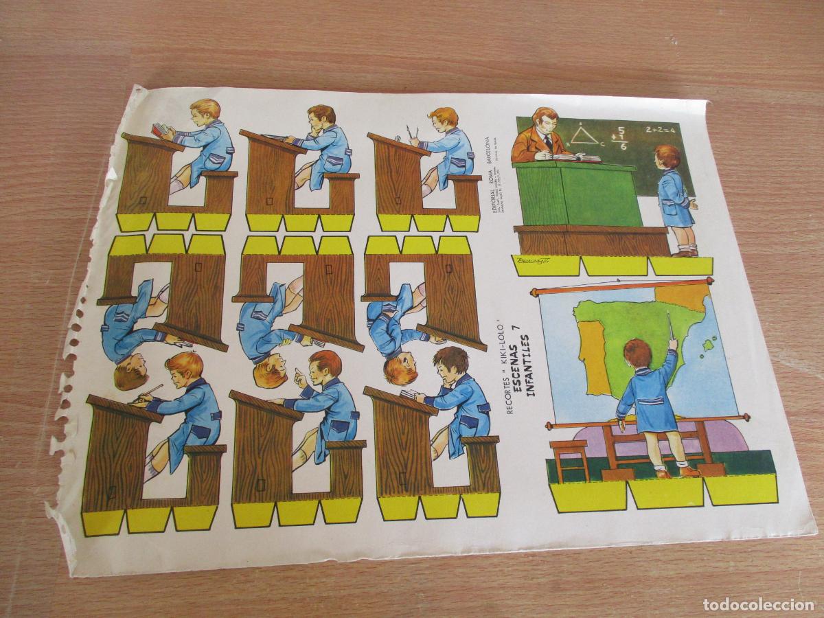 Coleccionismo recortables: EDITORIAL ROMA- RECORTABLES KIKI-LOLO, ESCENAS INFANTILES N&ordm;, 7.- MIDE 26 X 35 CM.-1970