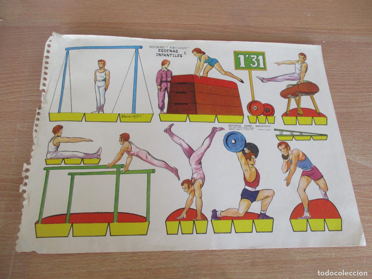Coleccionismo recortables: EDITORIAL ROMA- RECORTABLES KIKI-LOLO, ESCENAS INFANTILES N&ordm;, 5.- MIDE 26 X 35 CM.-1970